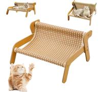 Genérico The Claw Lounge, Cat Sisal Chair, 2 in 1 Cat Hammock Lounge, Wear-Resistant Scratching Pad Lounge Chair, Cat-Friendly Summer Breathable Fabric for Indoor Cats (Style A)