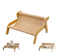 Genérico The Claw Lounge, Sisal Cat Chair, 2 in 1 Cat Hammock Lounge, Wear-Resistant Scratching Pad Lounge Chair, Summer Breathable Fabric for Indoor Cats (Linen Style)