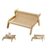Genérico The Claw Lounge, Sisal Cat Chair, 2 in 1 Cat Hammock Lounge, Wear-Resistant Scratching Pad Lounge Chair, Summer Breathable Fabric for Indoor Cats (Cooling Mat Style)