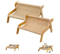 Genérico The Claw Lounge, Sisal Cat Chair, 2-in-1 Cat Scratch Pad and Lounger, Wavy Design Rocker Providing Claw Trimming and Comfort, with Cooling Mat, for Indoor Cats (Mix)