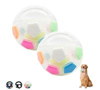 Genérico The Dog Calming Ball, Pet Dog Football Shape Toy, Interactive Toss and Fetch Play, Rubber, Squeaky, for Water Play, Training & Outdoor Game (White*2)