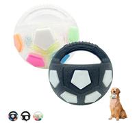 Genérico The Dog Calming Ball, Pet Dog Football Shape Toy, Interactive Toss and Fetch Play, Rubber, Squeaky, for Water Play, Training & Outdoor Game (White+Black A)