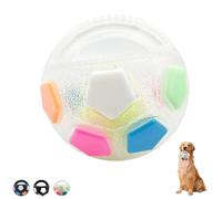 Genérico The Dog Calming Ball, Pet Dog Football Shape Toy, Interactive Toss and Fetch Play, Rubber, Squeaky, for Water Play, Training & Outdoor Game (White*1)