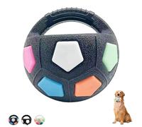 Genérico The Dog Calming Ball, Pet Dog Football Shape Toy, Interactive Toss and Fetch Play, Rubber, Squeaky, for Water Play, Training & Outdoor Game (Black B*2)