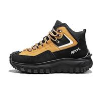 Genérico The First Young Men's Steel Toe Shoes - Lightweight Composite Toe Work Sneakers, Water-Resistant & Breathable (Khaki,44)