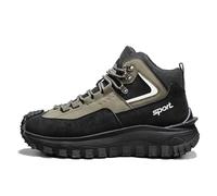 Genérico The First Young Men's Steel Toe Shoes - Lightweight Composite Toe Work Sneakers, Water-Resistant & Breathable (Green,44)