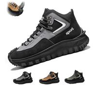 Genérico The First Young Safety Work Orthopedic Hiking Boots for Men Thefirstyoung Steeltoe Boots Outdoor Work Boot (Grey,47)