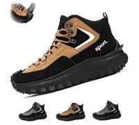 Genérico The First Young Safety Work Orthopedic Hiking Boots for Men Thefirstyoung Steeltoe Boots Outdoor Work Boot (Khaki,44)