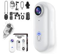 Genérico The Go Catch Camera, 4K/1080P UHD Sports Thumb Cameras, wiith Ip68 Waterproof Wearable Action, Waterproof Case and Bracket, for Cycling, Diving, Travel (White,1080P)