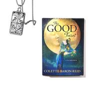 Genérico The Good Tarot - Edición de Bolsillo, Papel de Cobre, Ideal para Principiantes, Incluye Tarjetas y Collar
