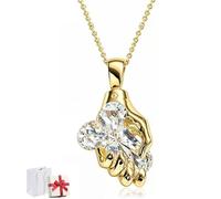 Genérico The Hand of Fortune Diamond Pendant,Waterproof and Sweat-Resistant Dainty Charm Necklace,Fashion Jewelry Accessory for Women