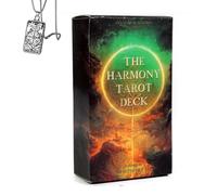 Genérico The Harmony Tarot Deck - Tamaño de Bolsillo para Principiantes con Collar - Diseño Sereno, fácil de Usar