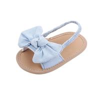 Genérico The Kids Prewalker Bowknot Girls Descalzo Floor First 018M Sandalias antideslizantes para niños pequeños (Blue, 0-6 Months)