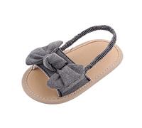 Genérico The Kids Prewalker Bowknot Girls Descalzo Floor First 018M Sandalias antideslizantes para niños pequeños (Grey, 6-12 Months)