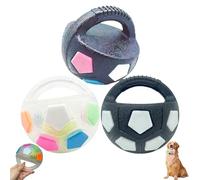Genérico The Mellow Dog Calming Ball, Dog Ball with Handle, Pet Football Shape Toy, Squeaky Floating Balls, Tough Durable balltoy for Aggressive Chewers (A+B+C)