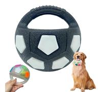 Genérico The Mellow Dog Calming Ball, Dog Ball with Handle, Pet Football Shape Toy, Squeaky Floating Balls, Tough Durable balltoy for Aggressive Chewers (C. Black and White)