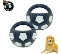 Genérico The Mellow Dog Calming Ball, Interactive Dog Ball with Handle, Tough Durable Balltoy,Interactive Toss and Fetch Play, for Water Play, Training & Outdoor Games (Black-B * 2)