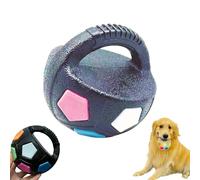 Genérico The Mellow Dog Calming Ball, Interactive Dog Ball with Handle, Tough Durable Balltoy,Interactive Toss and Fetch Play, for Water Play, Training & Outdoor Games (Black-A)