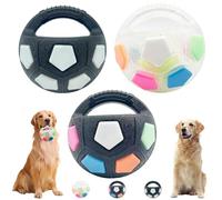 Genérico The Mellow Dog Calming Ball, Interactive Toss and Fetch Play, Rubber with Handle Dog Toy, Handheld Squeaky Toys Round Interactive, for Water Play, Training & Outdoor Games (Mixed-3PCS)