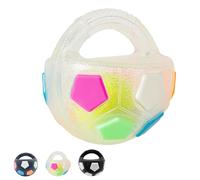 Genérico The Mellow Dog Calming Ball, Rubber with Handle Cat Toy, Pet Dog Football Shape Toy, Squeaky Floating Ball for Small Medium Large Dogs (White)