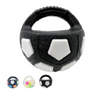 Genérico The Mellow Dog Calming Ball, Rubber with Handle Cat Toy, Pet Dog Football Shape Toy, Squeaky Floating Ball for Small Medium Large Dogs (Black-b)