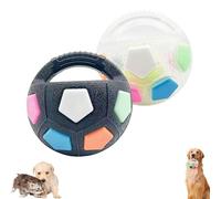 Genérico The Mellow Dog Calming Ball with Handle, Interactive Football Shape Dog Toy, Rubber Football Dogs Chew Fetch Toy, Training & Outdoor Games for Small Medium Large Breeds (E)