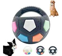 Genérico The Mellow Dog Calming Ball with Handle, Interactive Toss, Pet Dog Football Shape Toy, Squeaky Floating Ball, Interactive Pet Toy, for Small Medium Large Dogs (Black b)