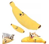 Genérico The Mellow Dog Calming Banana, Dog Toy Fight Boredom, Interactive Plush Chew Toy for Dogs, Machine Washable & Dryer Safe,Keep Dogs Interested Forever, Reduces Boredom and Loneliness (S+L)