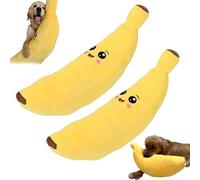 Genérico The Mellow Dog Calming Banana, Interactive Plush Chew Toy for Dogs, Dog Toy Fight Boredom, and Happier Machine Washable & Dryer Safe (M:25 Inch*2pcs)