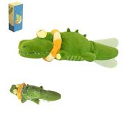 Genérico The Mellow Dog - Calming Crocodile, 2025 New Automatic Tail-Wagging Dog Toy, Interactive Dogs Toy, USB Charging, Soft Cleanable with Water Cover for Small, Medium, Large Dogs (1pcs)