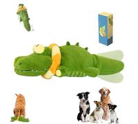Genérico The Mellow Dog-Calming Crocodile, 2025 New Calming Crocodile Dogs, Plush Dog Toy, Automatic Tail-Wagging, Soft Cleanable with Water Cover, for Small, Medium, Large Dogs (1Pcs)