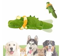 Genérico The Mellow Dog - Calming Crocodile, Automatic Tail-Wagging Petting Machine with USB Charging, Cover for Small Medium Large Dogs & Puppies to Keep Them Busy (1 pc)