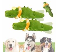 Genérico The Mellow Dog - Calming Crocodile, Automatic Tail-Wagging Petting Machine with USB Charging, Cover for Small Medium Large Dogs & Puppies to Keep Them Busy (2 pcs)