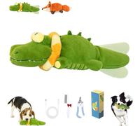Genérico The Mellow Dog - Calming Crocodile, Automatic Tail-Wagging, Plush Dog Toy, Soft & Washable Cover, USB Charging, Interactive Emotional Support for Small, Medium & Large Dogs (Crocodile)