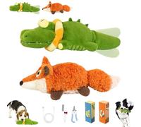 Genérico The Mellow Dog - Calming Crocodile, Automatic Tail-Wagging, Plush Dog Toy, Soft & Washable Cover, USB Charging, Interactive Emotional Support for Small, Medium & Large Dogs (Mix)