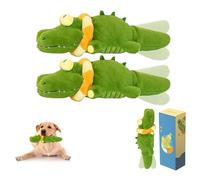 Genérico The Mellow Dog - Calming Crocodile, Calming Crocodile Dog Toy, Cute Interactive Dogs Toy, Automatic Tail - Wagging, Machine Washable USB Charging, Interactive & Emotional Support Plush (Two)