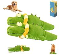 Genérico The Mellow Dog, Calming Crocodile, Calming Dog Toys, Automatic Wagging Crocodile Plush， Machine Washable USB Charging, Automatic Pet Petting Machine For Small, Medium, Large Dogs (2pcs)