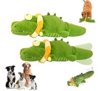 Genérico The Mellow Dog - Calming Crocodile, Plush Dog Toy, Automatic Tail-Wagging, Cute Interactive Dogs Toy, Cleanable, Interactive & Emotional Support Plush for Dogs (2Pcs*Green)