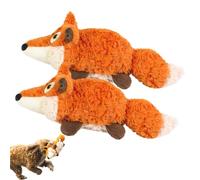 Genérico The Mellow Dog - Calming Crocodile, Soft & Washable Cover, Automatic Tail-Wagging, Interactive & Emotional Support Plush, for Small, Medium, Large Dogs, USB Charging (Fox- 2 Pcs)