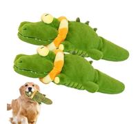 Genérico The Mellow Dog - Calming Crocodile, Soft & Washable Cover, Automatic Tail-Wagging, Interactive & Emotional Support Plush, for Small, Medium, Large Dogs, USB Charging (CRO - 2 Pcs)