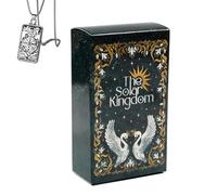 Genérico The Solar Kingdom - Tarot Deck de Bolsillo para Principiantes con Collar - Diseño Radiante, fácil de Usar