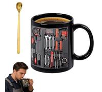 Genérico The Ultimate Mechanic's Toolbox Mug, 11oz Ceramic Mechanic Toolbox Coffee Cup, Funny Realistic Auto Mechanical Design Tool Mugs for Dad,Handyman,Automotive Enthusiasts