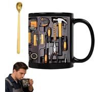 Genérico The Ultimate Mechanic's Toolbox Mug, 11oz Ceramic Mechanic Toolbox Coffee Cup, Funny Realistic Auto Mechanical Design Tool Mugs for Dad,Handyman,Automotive Enthusiasts