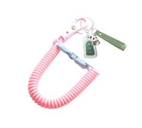 Genérico Theftproof Stretch Key Chain -Theftproof Lanyard, Retractable Coil Spring Strap, Safety Rope for Cellphone Keys Durable Accessory for Bags and Wallets, Universal Use, Multi Color