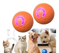 Genérico Thelifeh Smart Jumping Ball Dog Toy, Interactive Dog Toy Ball That Moves On Its Own, Pet Bounce for Dogs, Boredom Relief, for Small, Medium, Large Pet (Orange*2)