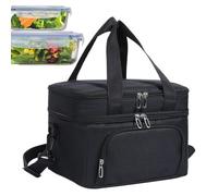 Genérico Thermal Cooler Lunch Bag, Leakproof Insulated Tote, Large Capacity Food Storage Carrier, Adjustable Shoulder Strap Portable Picnic Organizer, for Picnic, Camping, Beach, Hiking
