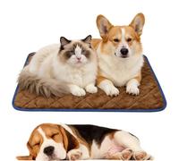 Generico Thermal Reflection Pad, Thermal Reflection Pad for Dogs, 5-Layer Constant Temperature Keep Warmth System, Washable Non-Slip Self Heating Pet Crate Pad (Coffee,S)