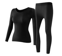 Genérico Thermal Underwear Set | Fleece Lined Leggings Warm Pajama Pants | Woman Thermals for Base Pajamas Fall Daily Indoor Outdoor Offices Travel Thanksgiving Holiday Party Home Vacation