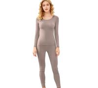 Genérico Thermal Underwear Set | Fleece Lined Leggings Warm Pajama Pants | Woman Thermals for Base Pajamas Fall Daily Indoor Outdoor Offices Travel Thanksgiving Holiday Party Home Vacation