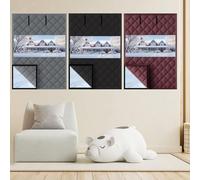 Genérico Thermal Window Cover for Winter Window Insulation Kit, 3 Layer Oxford Cloth Heavy Cotton Thermal Windows Curtains for Home, Bedroom, Living Room, Attic, RV, No Drill Roll-Up(Brown1,55x63in)